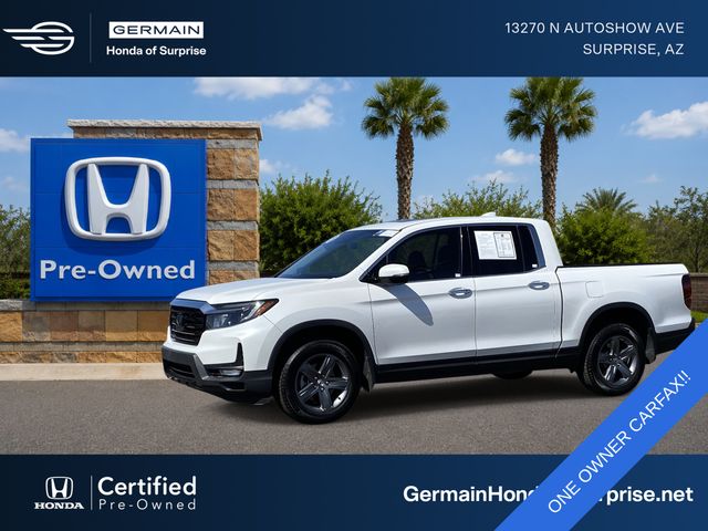 Platinum White Pearl 2023 Honda Ridgeline Pickup Truck All-Wheel Drive 9-Speed Automatic