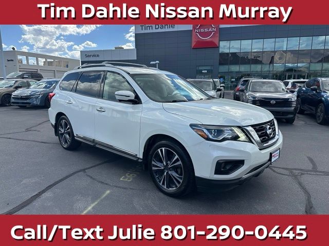 Pearl White 2017 Nissan Pathfinder SUV / Crossover Four-Wheel Drive Continuously Variable Transmission