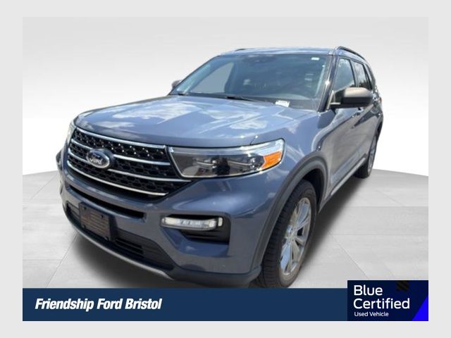 Blue Metallic 2021 Ford Explorer SUV / Crossover All-Wheel Drive Automatic