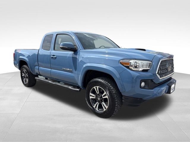 Blue 2019 Toyota Tacoma Pickup Truck Four-Wheel Drive 6-Speed Manual