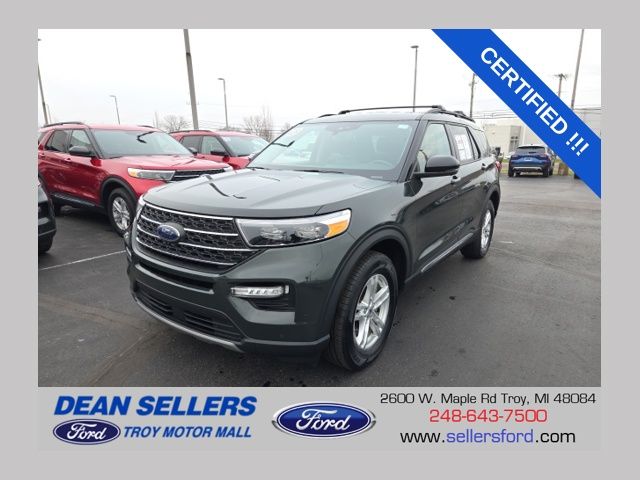 Forged Green Metallic 2023 Ford Explorer XLT AWD SUV / Crossover All-Wheel Drive Automatic