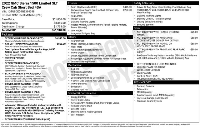 2022 GMC Sierra 1500 Limited SLT