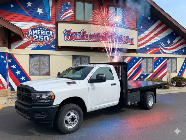 Bright White Clearcoat 2024 RAM 3500 Chassis Pickup Truck Four-Wheel Drive 8-Speed Automatic