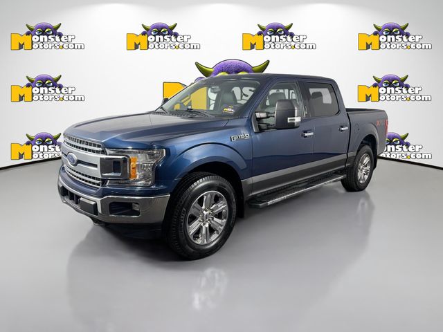 Blue 2019 Ford F-150 XLT SuperCrew 4WD Pickup Truck Four-Wheel Drive Automatic