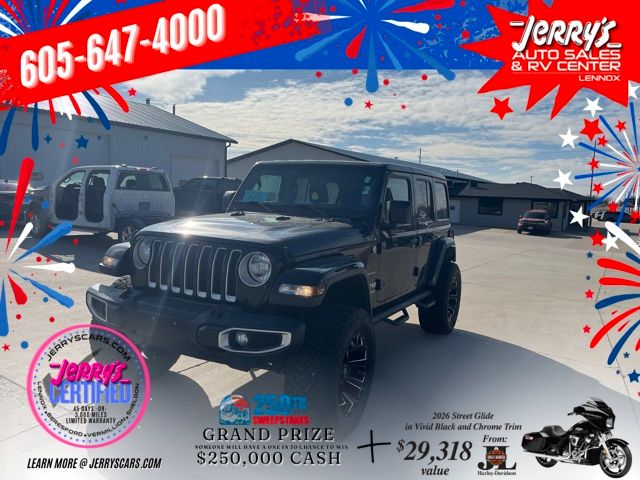 Black Clearcoat 2020 Jeep Wrangler Unlimited Sahara 4WD SUV / Crossover Four-Wheel Drive 8-Speed Automatic