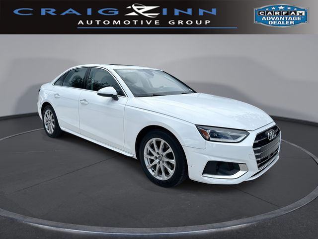 Ibis White 2020 Audi A4 Sedan Front-Wheel Drive 7-Speed Automatic