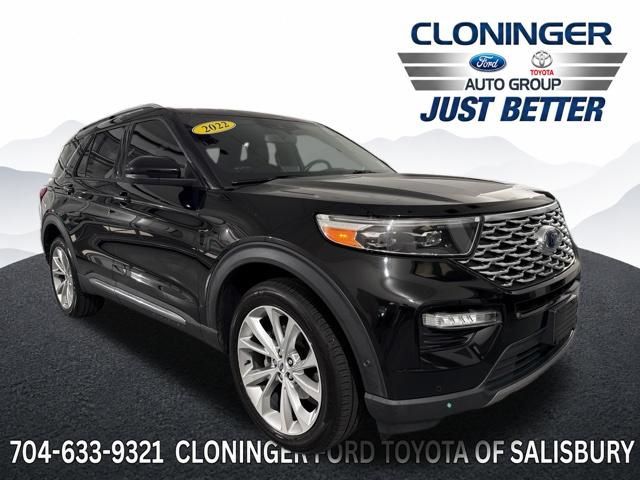 Black Metallic 2022 Ford Explorer SUV / Crossover All-Wheel Drive Automatic