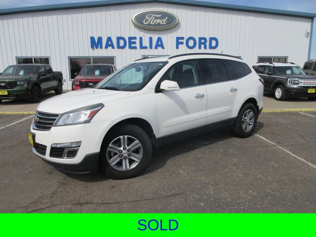 White 2015 Chevrolet Traverse 2LT FWD SUV / Crossover Front-Wheel Drive 6-Speed Automatic