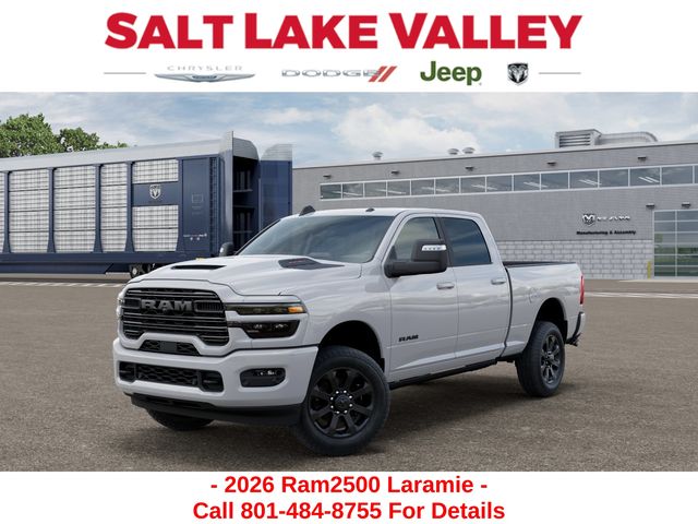 Bright White Clearcoat 2026 RAM 2500 Laramie Crew Cab 4WD Pickup Truck Four-Wheel Drive 8-Speed Automatic