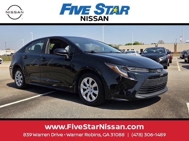 Midnight Black 2025 Toyota Corolla LE FWD Sedan Front-Wheel Drive Continuously Variable Transmission