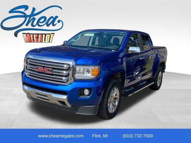 Marine Blue Metallic 2018 GMC Canyon SLT Crew Cab 4WD Pickup Truck Four-Wheel Drive 8-Speed Automatic