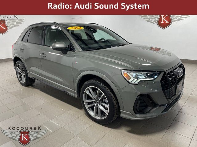 Gray Metallic 2022 Audi Q3 SUV / Crossover All-Wheel Drive 8-Speed Automatic
