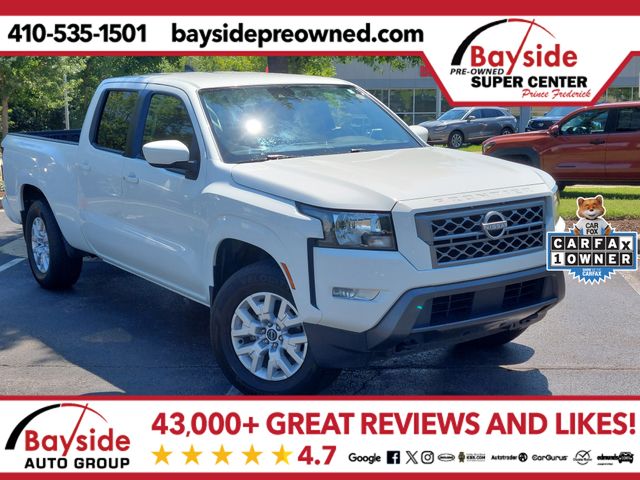 Glacier White 2024 Nissan Frontier Pickup Truck Four-Wheel Drive 9-Speed Automatic Overdrive