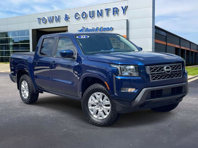 Deep Blue Pearl 2022 Nissan Frontier Pickup Truck Four-Wheel Drive 9-Speed Automatic