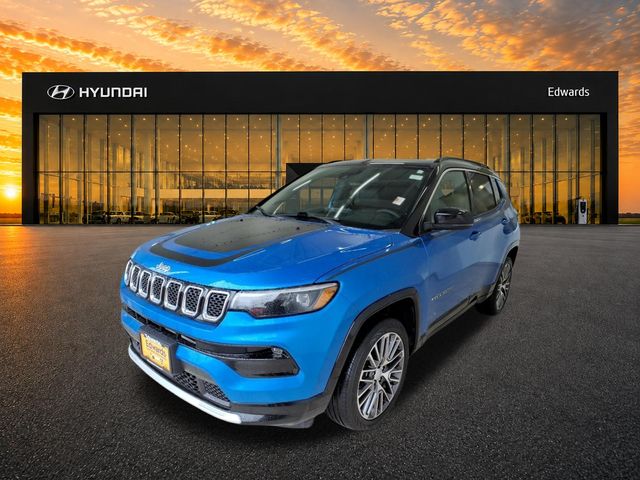 Laser Blue Pearlcoat 2023 Jeep Compass SUV / Crossover Four-Wheel Drive 8-Speed Automatic