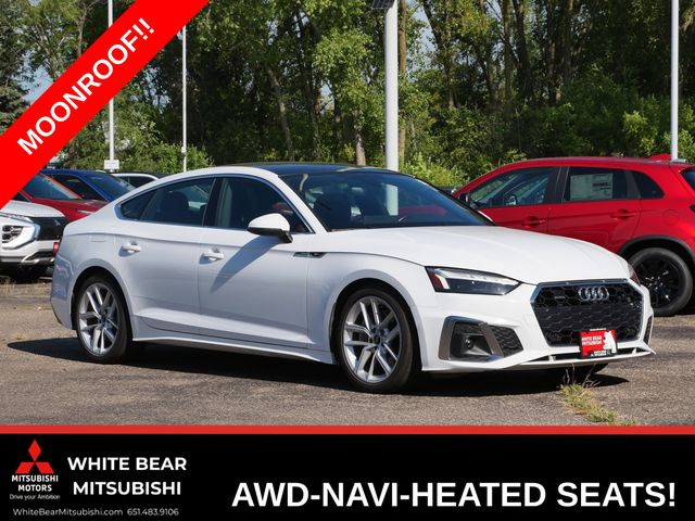 White 2024 Audi A5 Sportback Sedan All-Wheel Drive 7-Speed Automatic