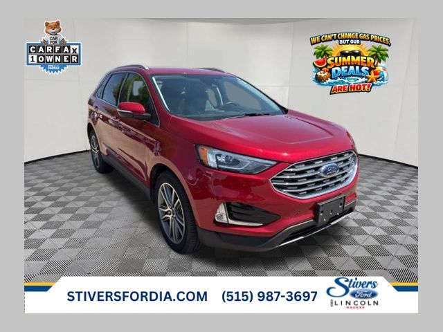 Red Metallic 2021 Ford Edge Titanium AWD SUV / Crossover All-Wheel Drive 8-Speed Automatic