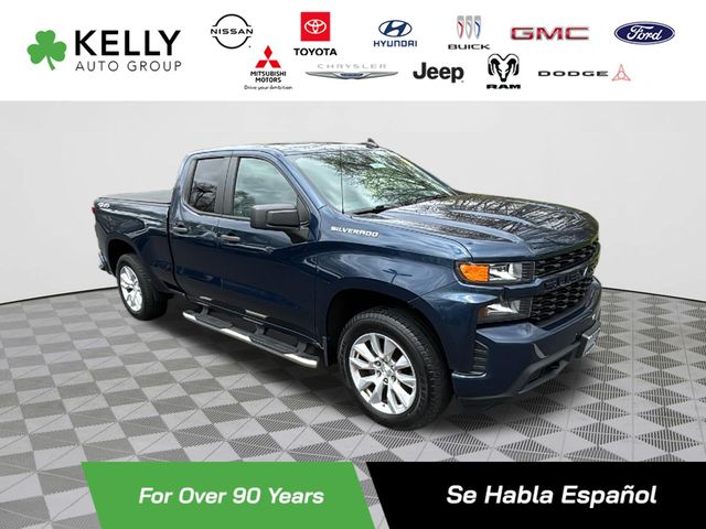 Northsky Blue Metallic 2020 Chevrolet Silverado 1500 Custom Double Cab 4WD Pickup Truck Four-Wheel Drive 8-Speed Automatic