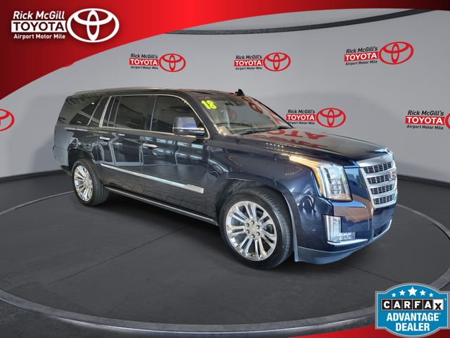 Dark Adriatic Blue Metallic 2018 Cadillac Escalade ESV SUV / Crossover Four-Wheel Drive