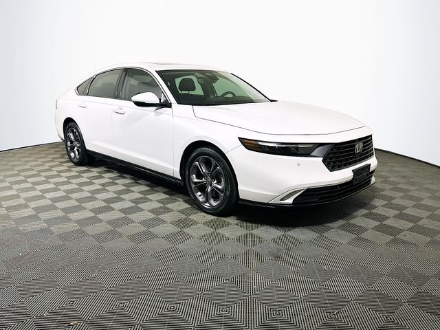 White 2023 Honda Accord Hybrid Sedan Front-Wheel Drive Continuously Variable Transmission