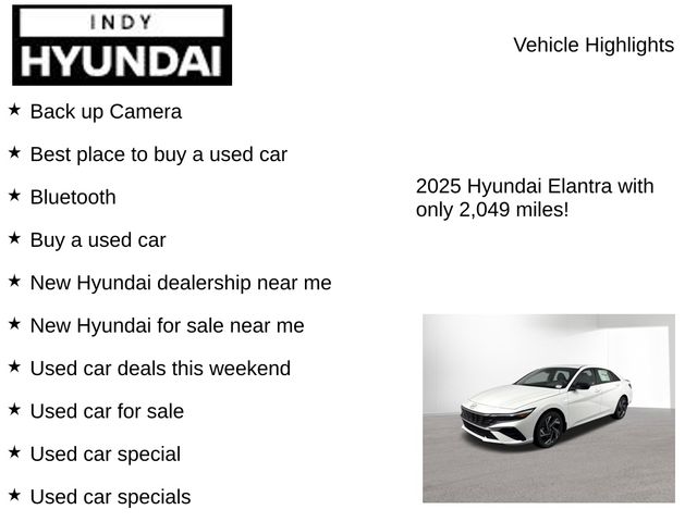 Used 2025 Hyundai Elantra For Sale in Indianapolis, IN