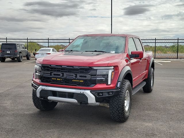 Rapid Red Metallic Tinted Clearcoat 2024 Ford F-150 Raptor SuperCrew 4WD Pickup Truck Four-Wheel Drive Automatic
