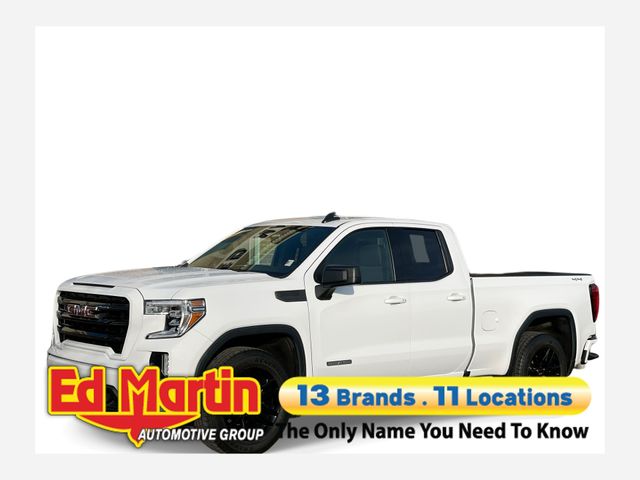 Summit White 2019 GMC Sierra 1500 Elevation Double Cab 4WD Pickup Truck Four-Wheel Drive 8-Speed Automatic