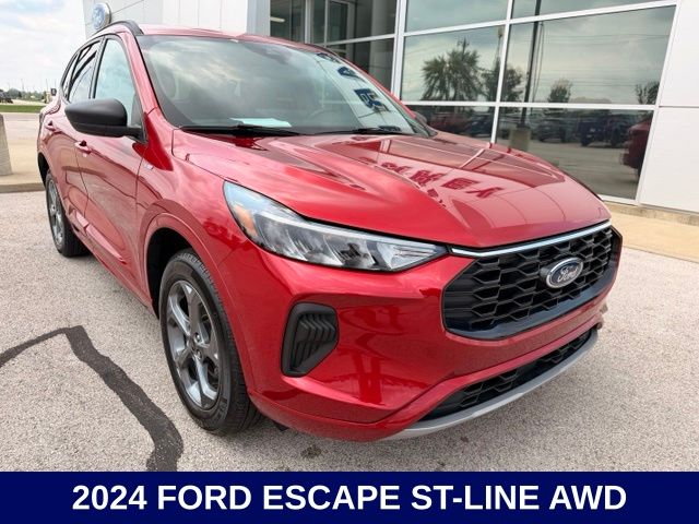 Red Metallic 2024 Ford Escape SUV / Crossover All-Wheel Drive 8-Speed Automatic