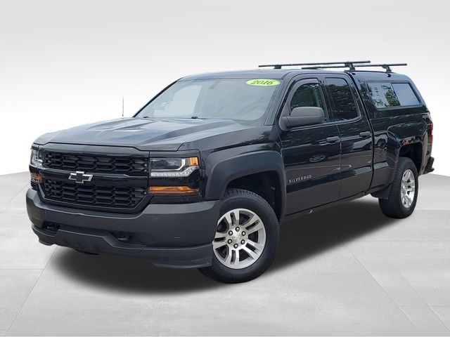 Black 2016 Chevrolet Silverado 1500 LS Double Cab 4WD Pickup Truck Four-Wheel Drive 6-Speed Automatic Overdrive