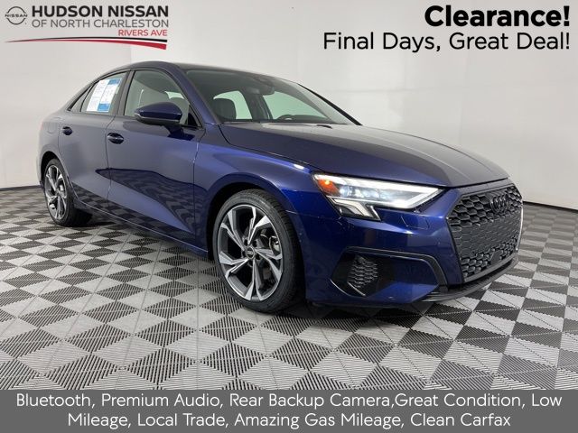 Navarra Blue Metallic 2022 Audi A3 40 TFSI Premium Plus FWD Sedan Front-Wheel Drive 7-Speed Automatic