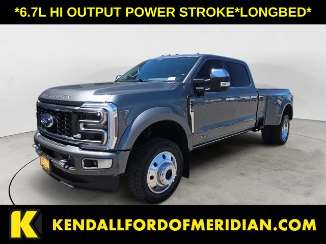 Gray Metallic 2024 Ford F-450 Super Duty Pickup Truck Four-Wheel Drive Automatic