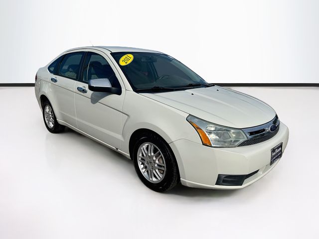 White Suede 2011 Ford Focus Sedan Front-Wheel Drive 4-Speed Automatic