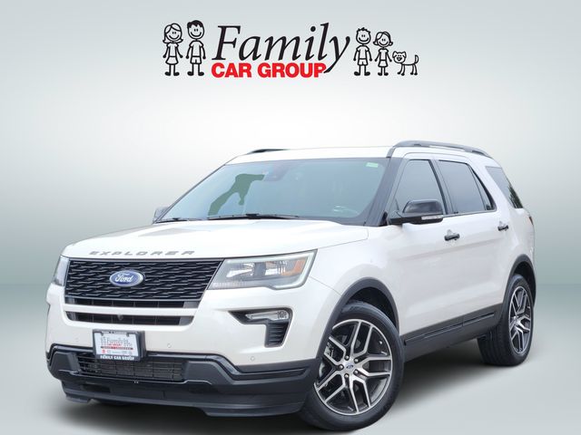 White Platinum Metallic Tri-Coat 2019 Ford Explorer Sport AWD SUV / Crossover All-Wheel Drive 6-Speed Automatic