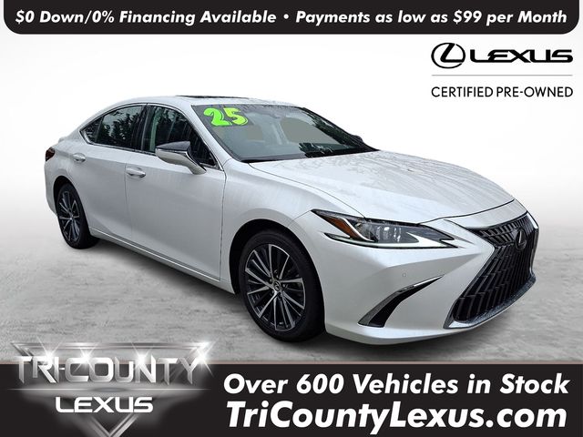 White Pearl 2025 Lexus ES Hybrid Sedan Front-Wheel Drive Continuously Variable Transmission