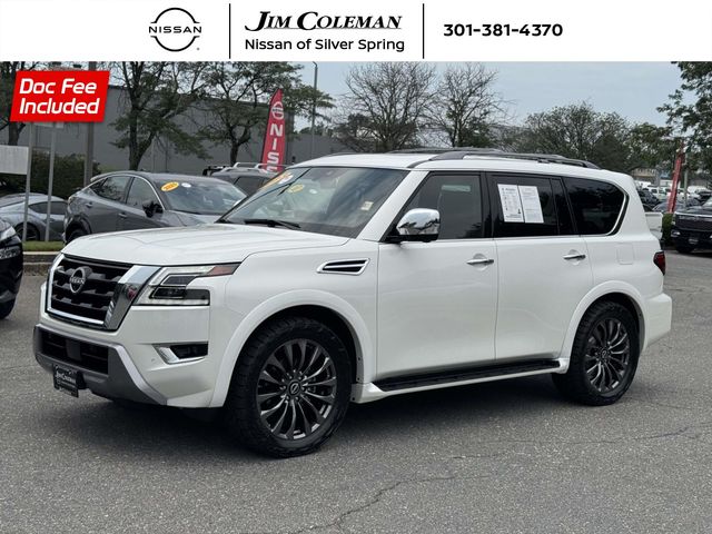 Aspen White 2023 Nissan Armada SUV / Crossover Four-Wheel Drive 7-Speed Automatic