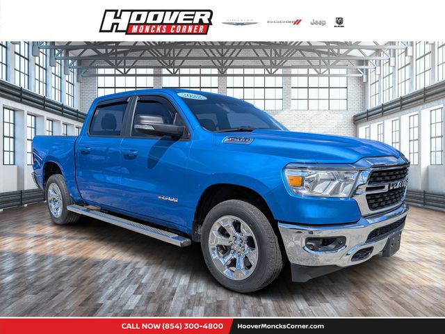 Blue Pearl 2022 RAM 1500 Pickup Truck Four-Wheel Drive 8-Speed Automatic