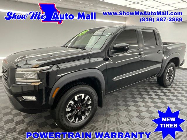 Super Black 2022 Nissan Frontier Pickup Truck Four-Wheel Drive 9-Speed Automatic