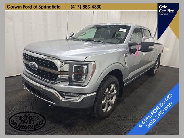 Iconic Silver Metallic 2023 Ford F-150 King Ranch SuperCrew 4WD Pickup Truck Four-Wheel Drive Automatic
