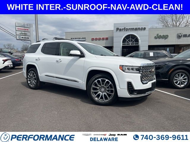 Summit White 2023 GMC Acadia Denali AWD SUV / Crossover Four-Wheel Drive 9-Speed Automatic