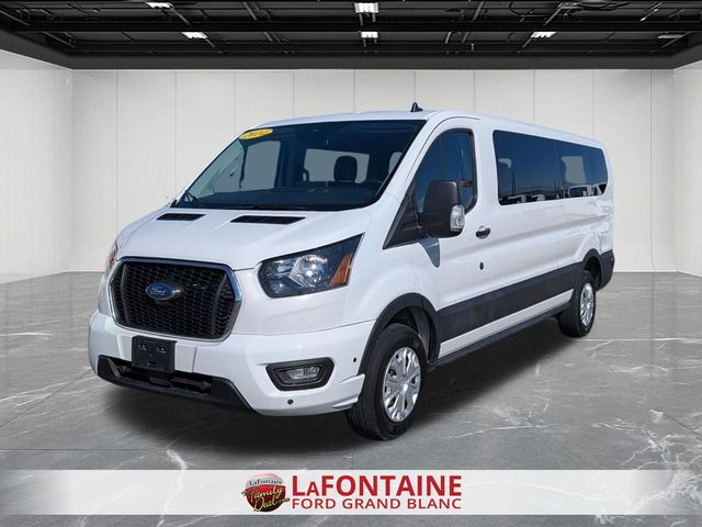 Oxford White 2024 Ford Transit Passenger 350 XLT Low Roof LB RWD Van Rear-Wheel Drive