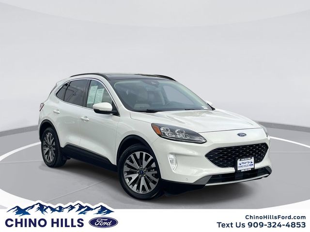 White 2020 Ford Escape Hybrid Titanium FWD SUV / Crossover Front-Wheel Drive Continuously Variable Transmission