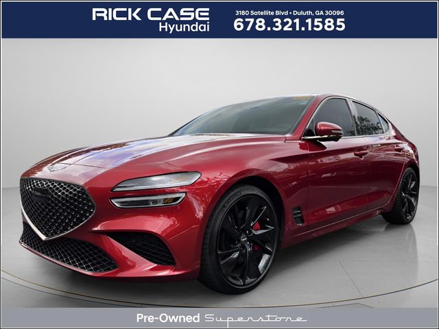Havana Red 2023 Genesis G70 Sedan Rear-Wheel Drive 8-Speed Automatic