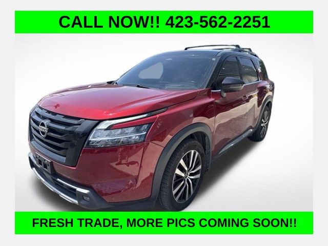 Red (Scarlet Ember Tintcoat/Super Black) 2023 Nissan Pathfinder SUV / Crossover All-Wheel Drive 9-Speed Automatic