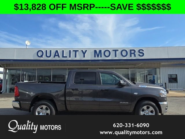 Gray (Granite Crystal Metallic Clearcoat) 2026 RAM 1500 Pickup Truck Four-Wheel Drive 8-Speed Automatic