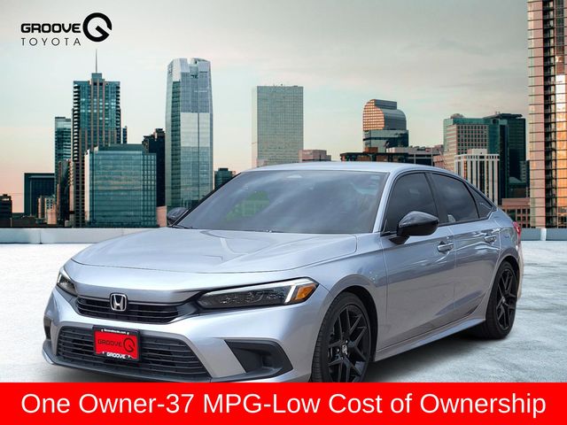 Silver Metallic 2024 Honda Civic Sport FWD Sedan Front-Wheel Drive Continuously Variable Transmission