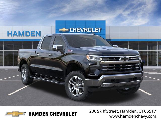 Black 2026 Chevrolet Silverado 1500 LTZ Crew Cab 4WD Pickup Truck Four-Wheel Drive Automatic