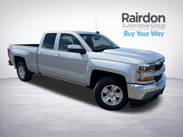 Silver Ice Metallic 2018 Chevrolet Silverado 1500 LT Double Cab 4WD Pickup Truck Four-Wheel Drive 6-Speed Automatic Overdrive