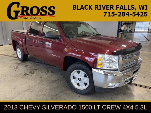 Red (Deep Ruby Metallic) 2013 Chevrolet Silverado 1500 LT Crew Cab 4WD Pickup Truck Four-Wheel Drive 6-Speed Automatic Overdrive