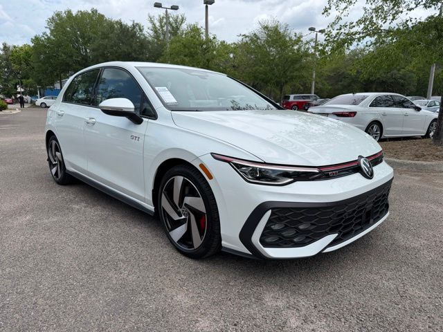 Opal White Pearl 2026 Volkswagen Golf GTI S FWD Hatchback Front-Wheel Drive 7-Speed Dual Clutch