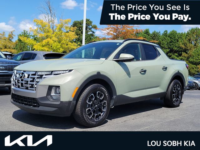 Sage Gray 2022 Hyundai Santa Cruz Pickup Truck All-Wheel Drive 8-Speed Automatic